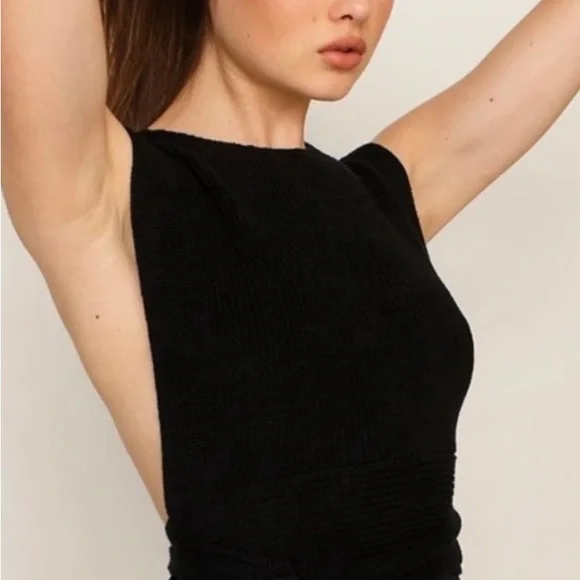 NWT Free People Orchid Convertible Multiway Sweater Tank in Black Size XS - Picture 2 of 4